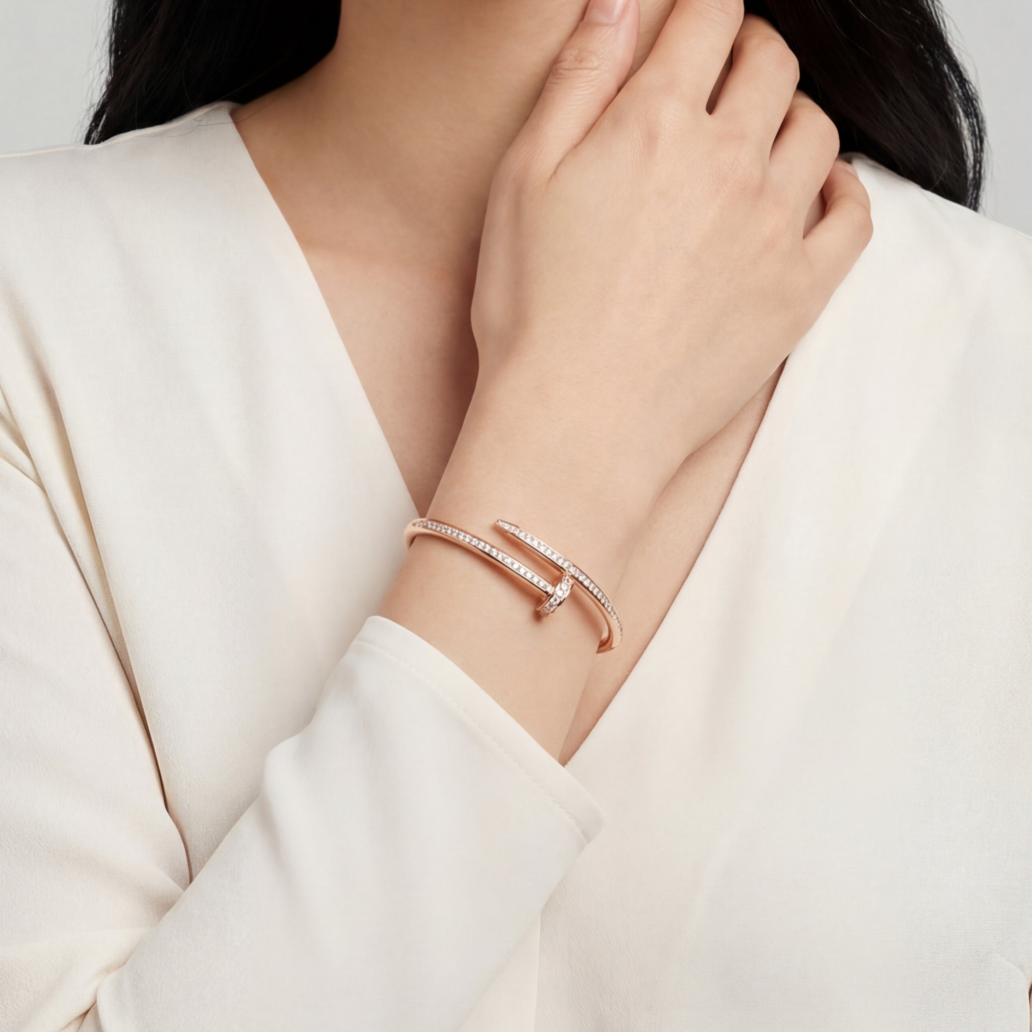 Roxanne Zirconia Nail Bangle