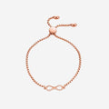 Infinity Endless Love Adjustable Bracelet in Rose Gold