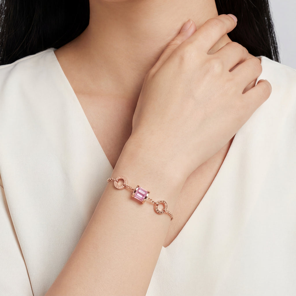 Oceane Cryolite with Roman Numeric Bracelet