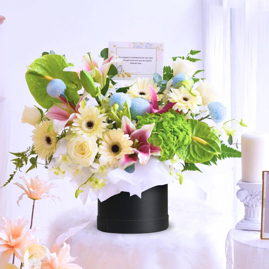 Emerald Solace Memorial | Condolences Flower Box - 3