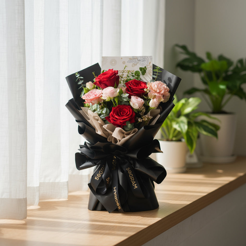 Enchanting Eternity Roses Hand Bouquet - 10