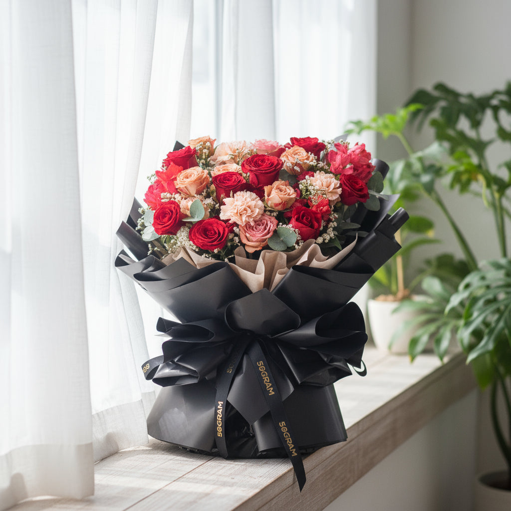 Endless Devotion Red Rose Hand Bouquet