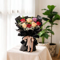 Evermore Red and Champagne Roses Hand Bouquet - 5