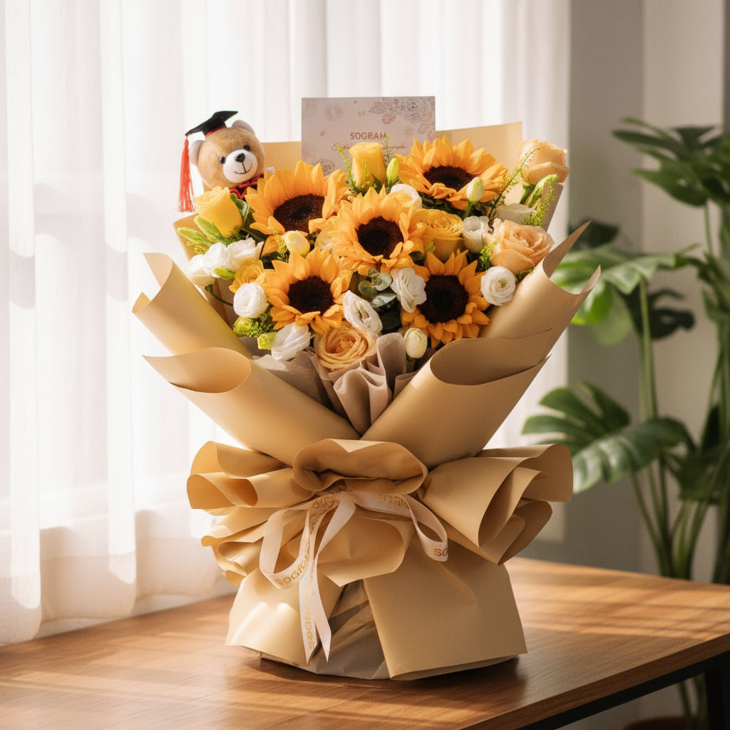 Future Bright Sunflower Hand Bouquet