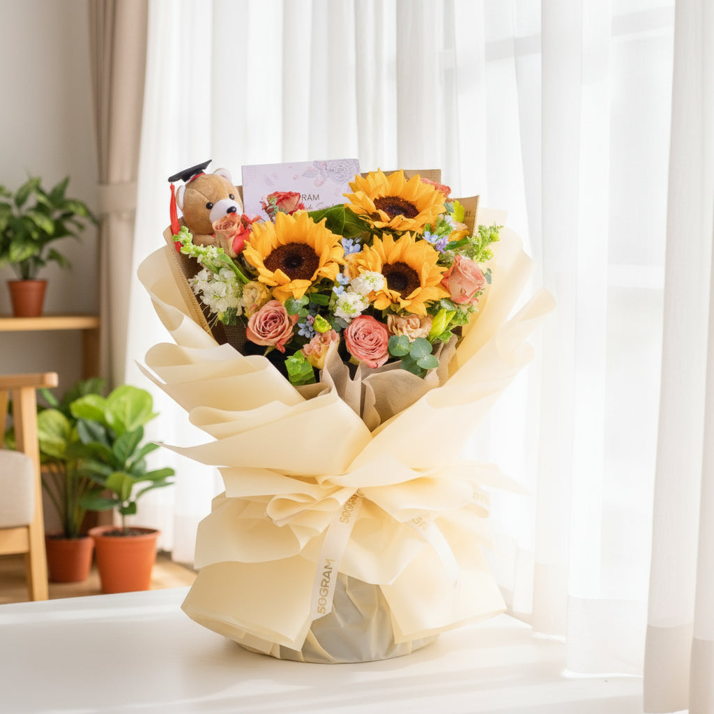 Honor Bloom Sunflower Hand Bouquet