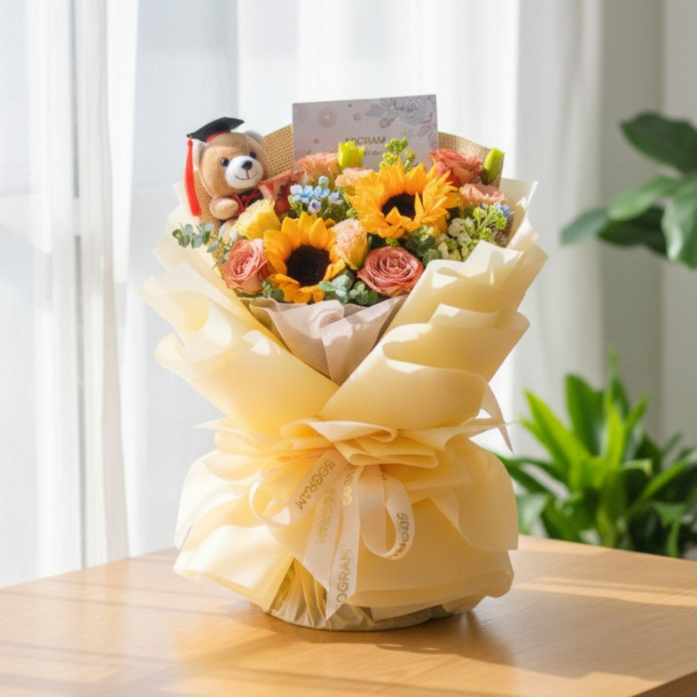 Honor Bloom Sunflower Hand Bouquet