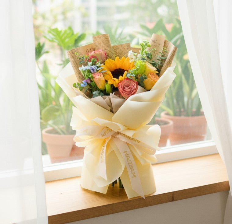 Honor Bloom Sunflower Hand Bouquet