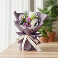 Lilac Mist Purple White Rose Hand Bouquet - 6