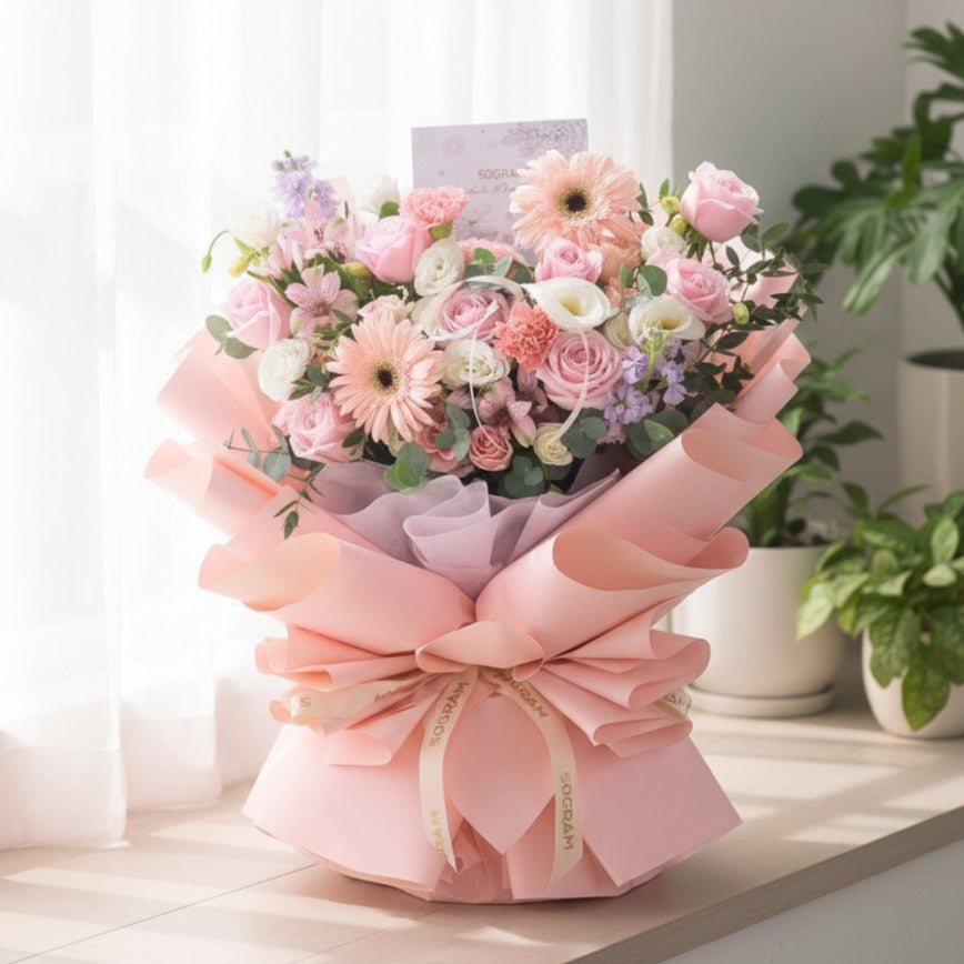 Lush Romance Hand Bouquet