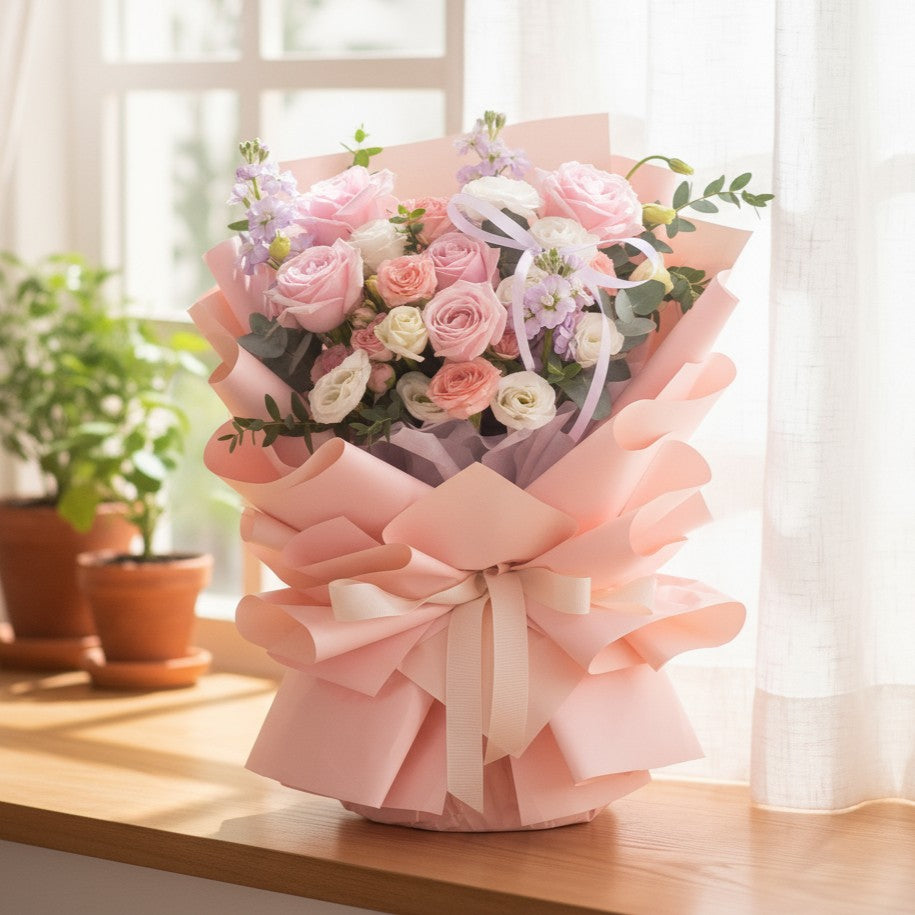 Lush Romance Hand Bouquet