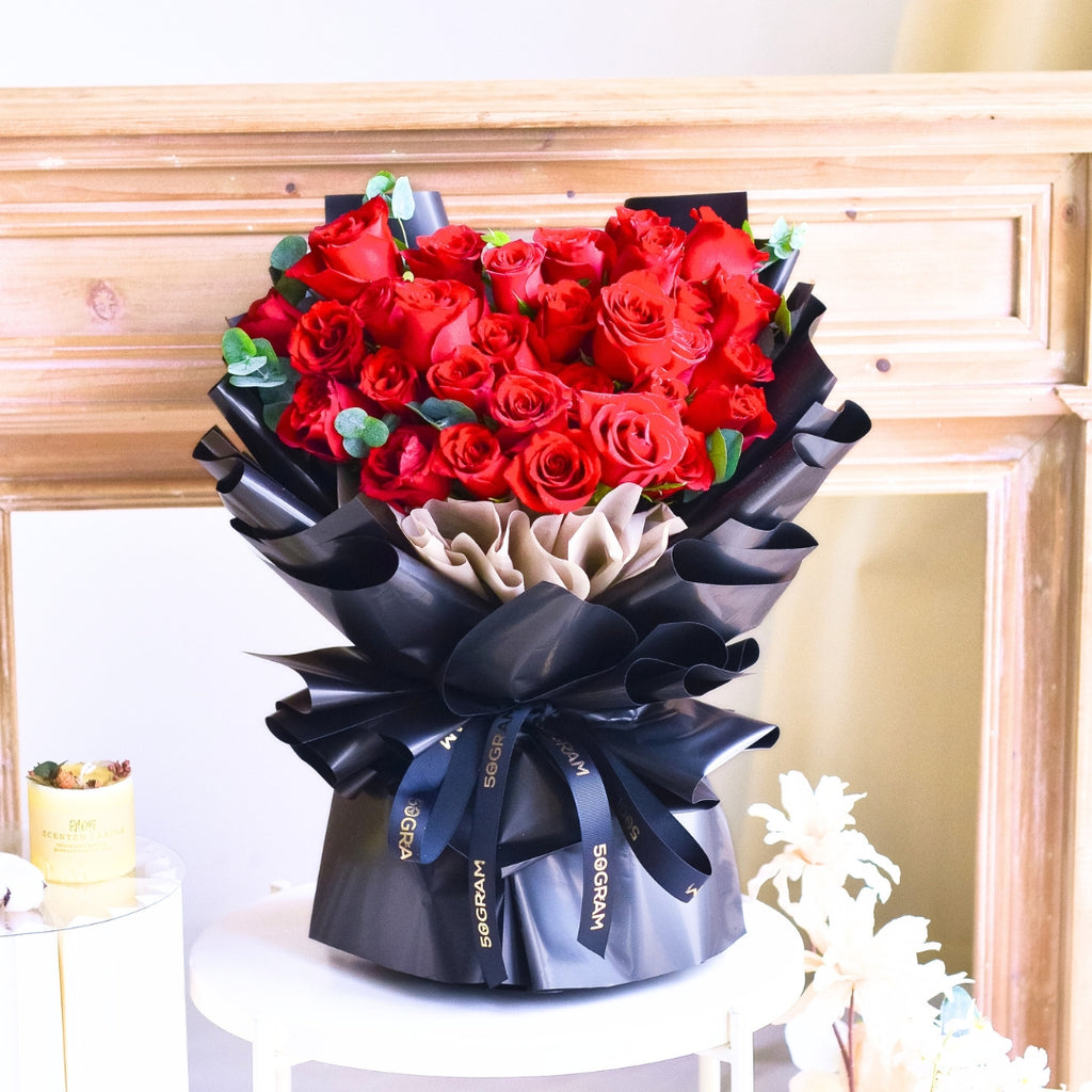 Luxuriante 33 Red Roses Hand Bouquet - 5