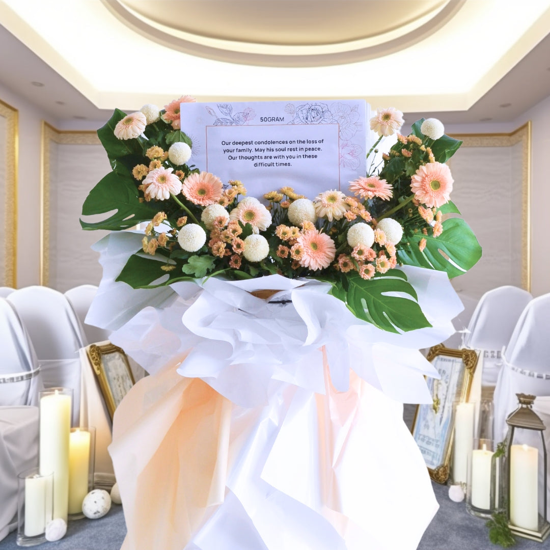Tranquil Remembrance | Condolences Flower Stand - 5