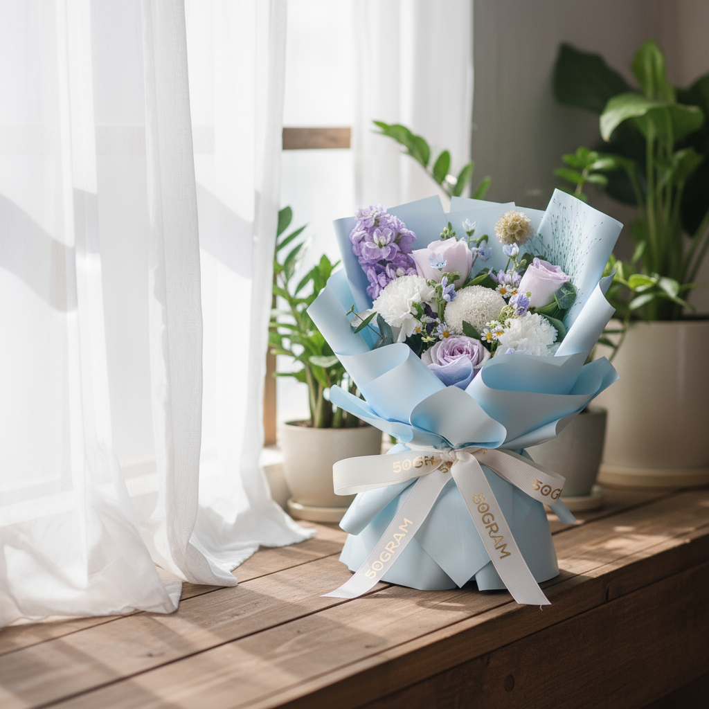 Soft Wisteria Raindance Roses Hand Bouquet