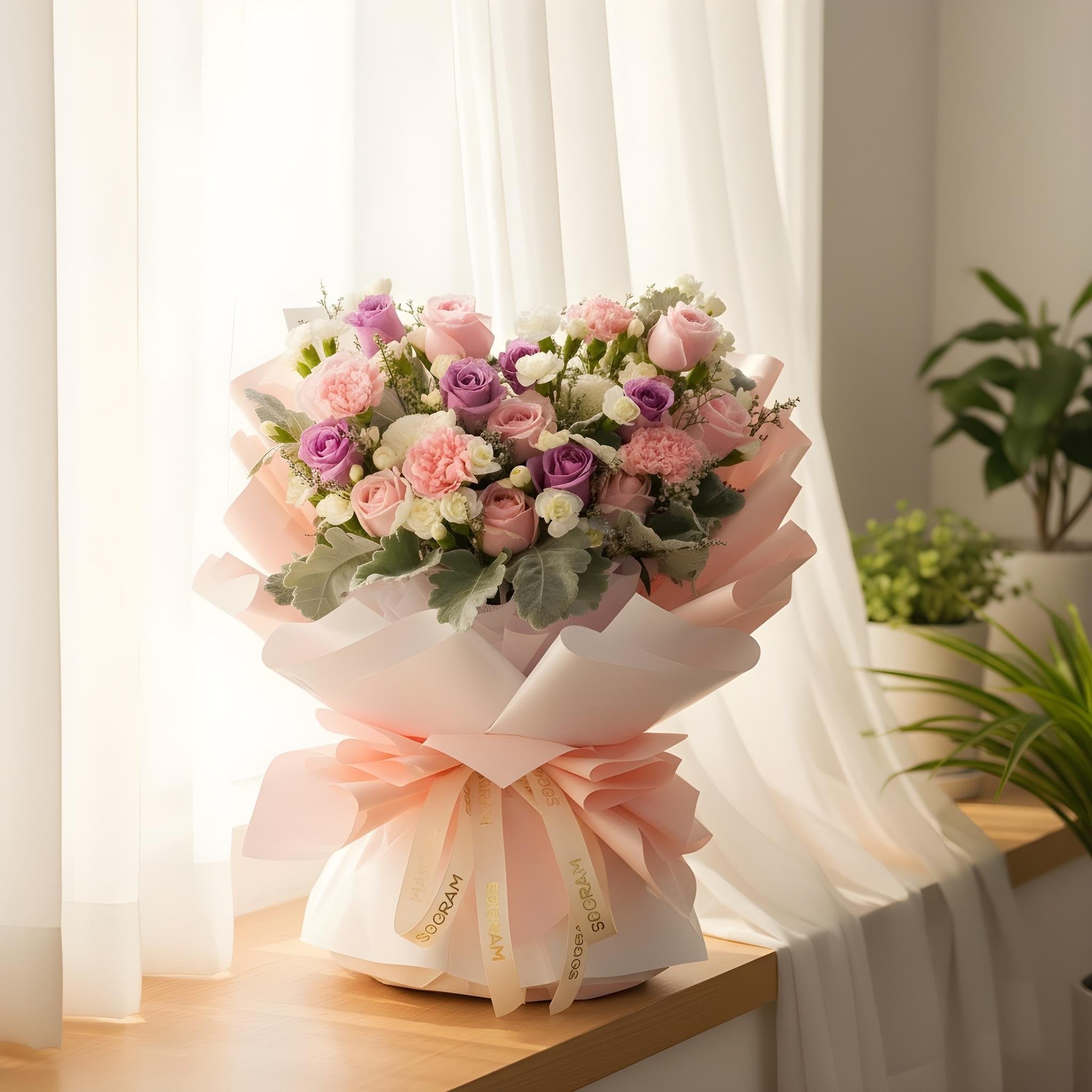 Soulmate Pink Carnation Hand Bouquet - 7
