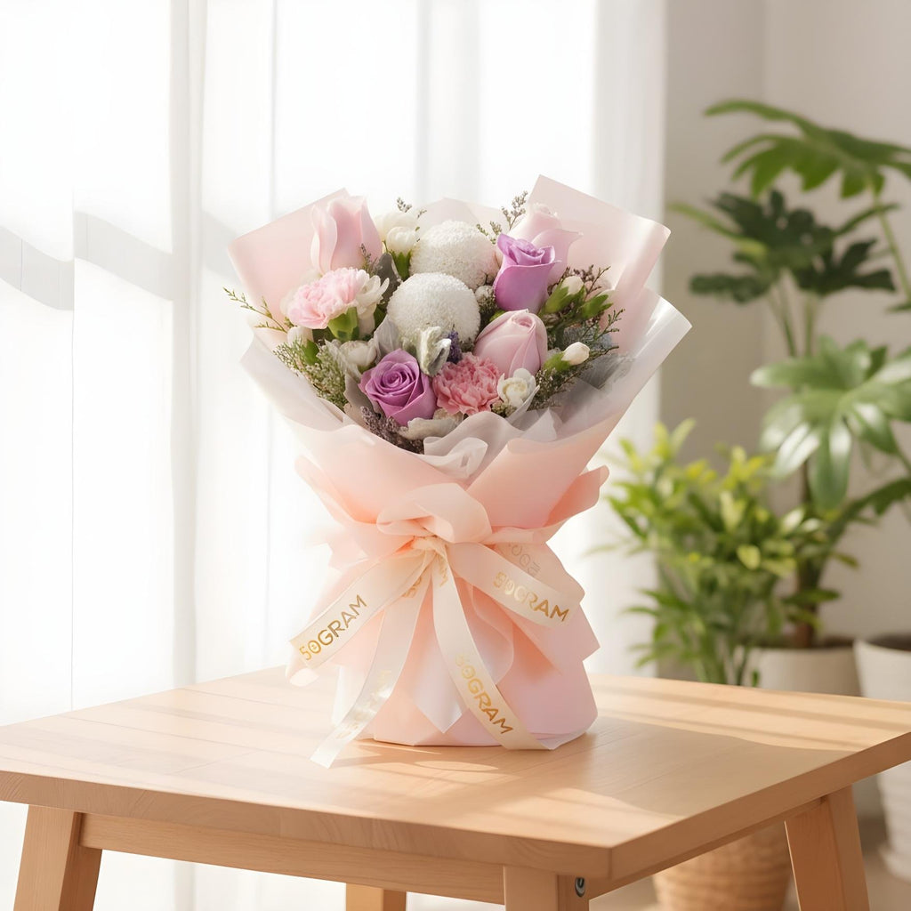 Soulmate Pink Carnation Hand Bouquet - 5