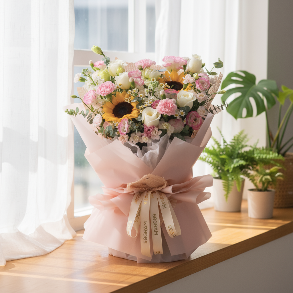 Sugar Sun Sunflower Hand Bouquet