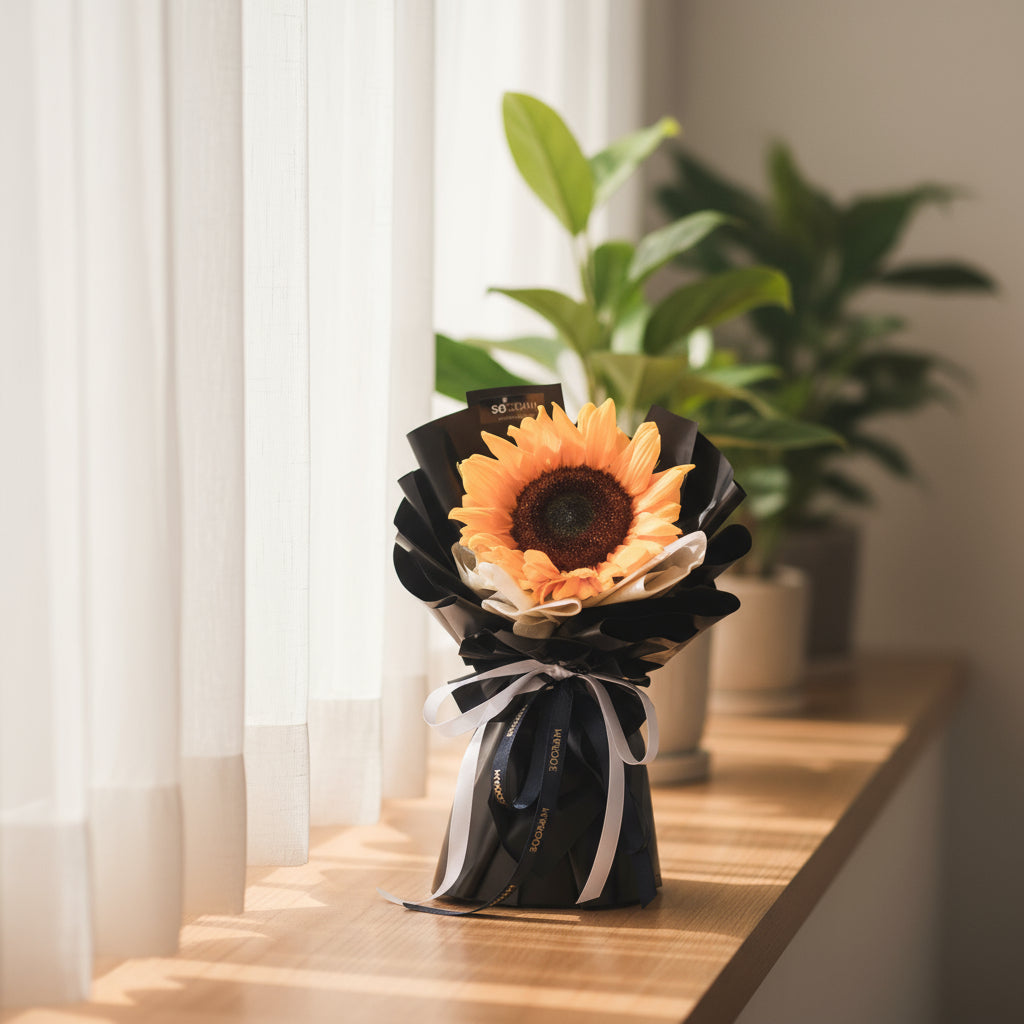 SunFlower Mini Bouquet- Single Stalk - 10