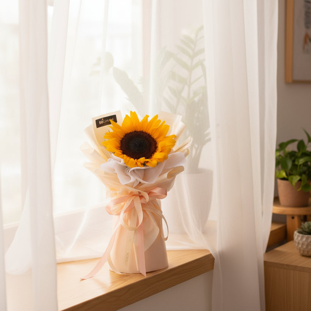 SunFlower Mini Bouquet- Single Stalk