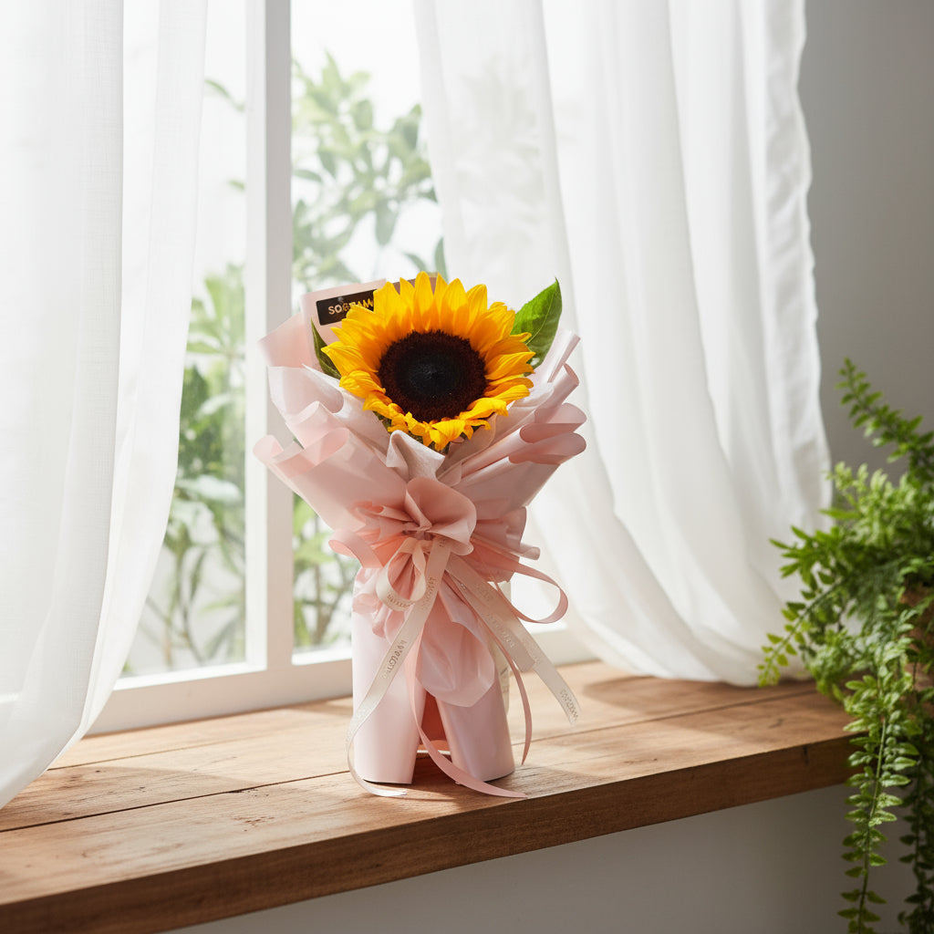 SunFlower Mini Bouquet- Single Stalk