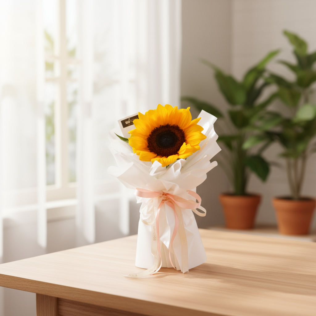 SunFlower Mini Bouquet- Single Stalk - 9