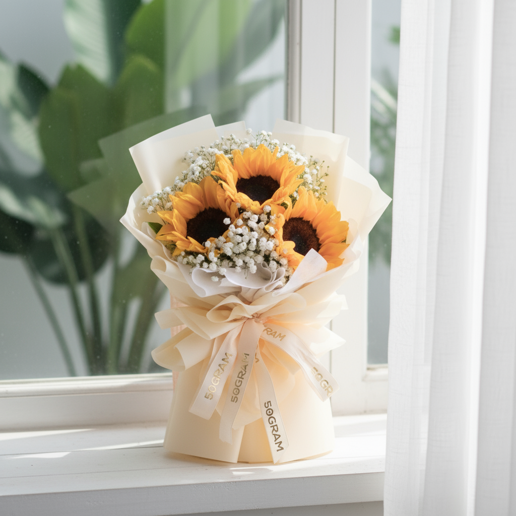 Sunny Blooms Sunflower Hand Bouquet