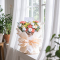 Tender Grateful Orange Carnation Hand Bouquet