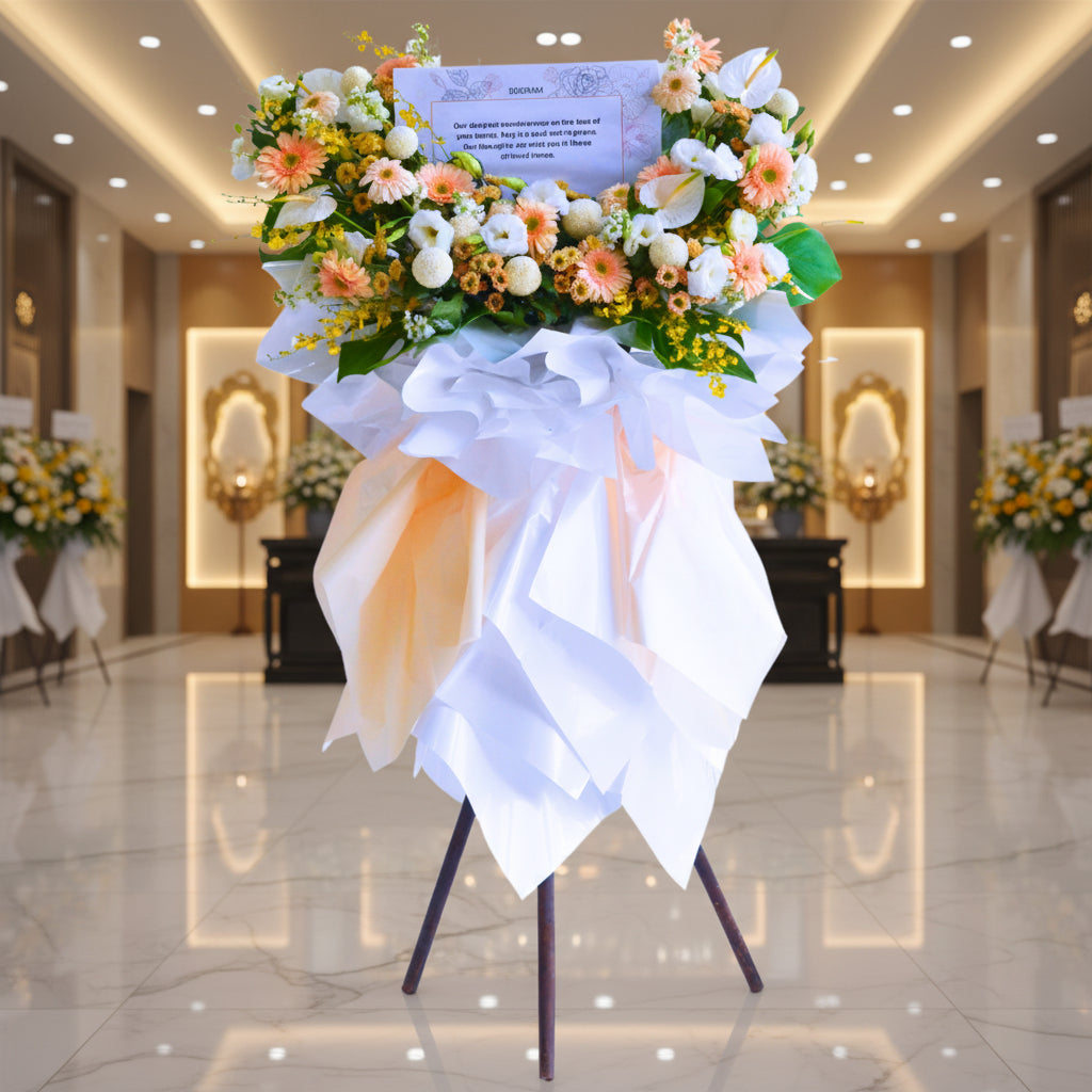 Tranquil Remembrance | Condolences Flower Stand - 2