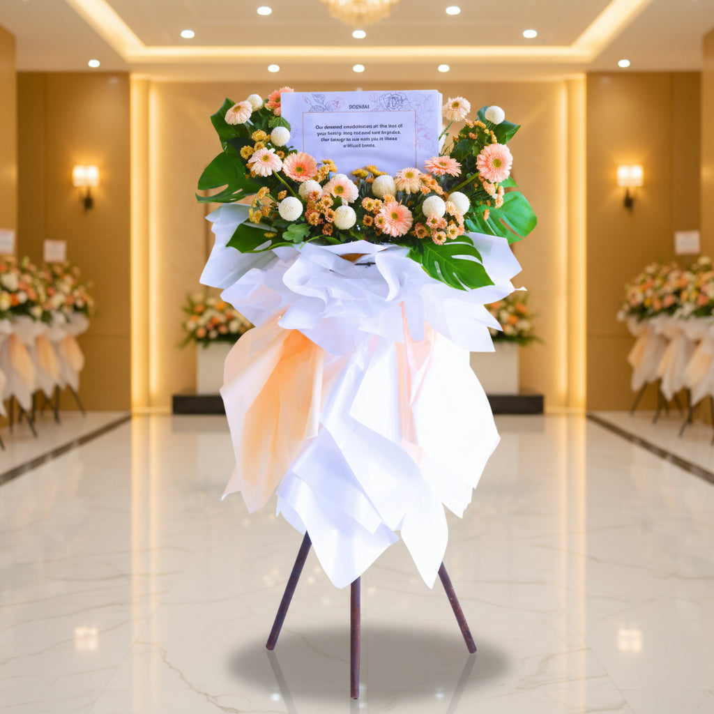 Tranquil Remembrance | Condolences Flower Stand - 3