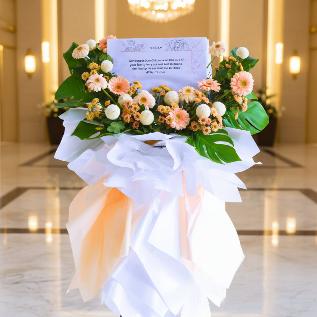 Tranquil Remembrance | Condolences Flower Stand - 7