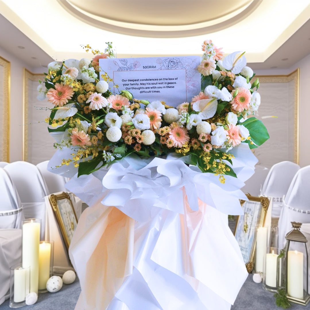 Tranquil Remembrance | Condolences Flower Stand - 4