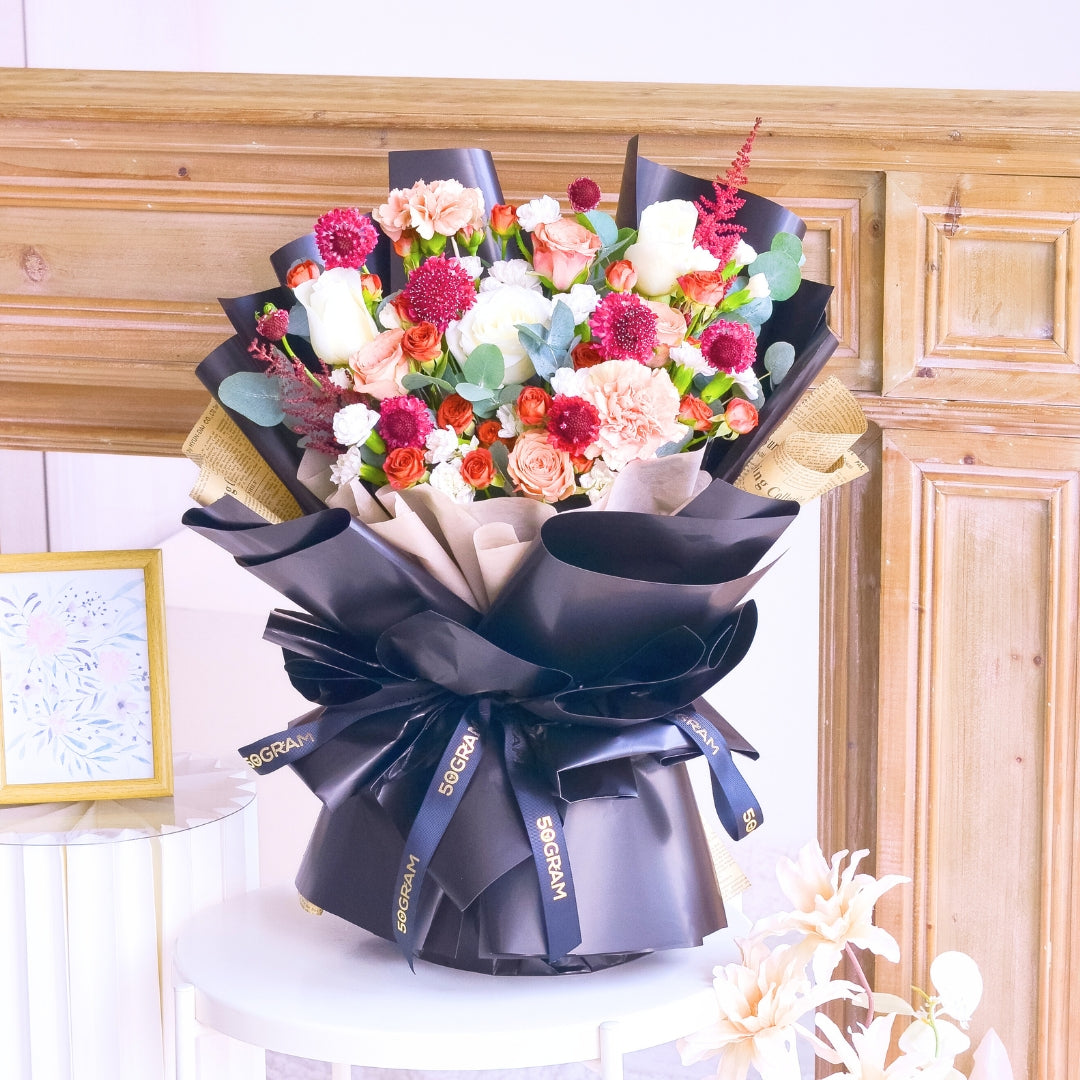 Russet Blooms Cappuccino Roses Hand Bouquet image 12
