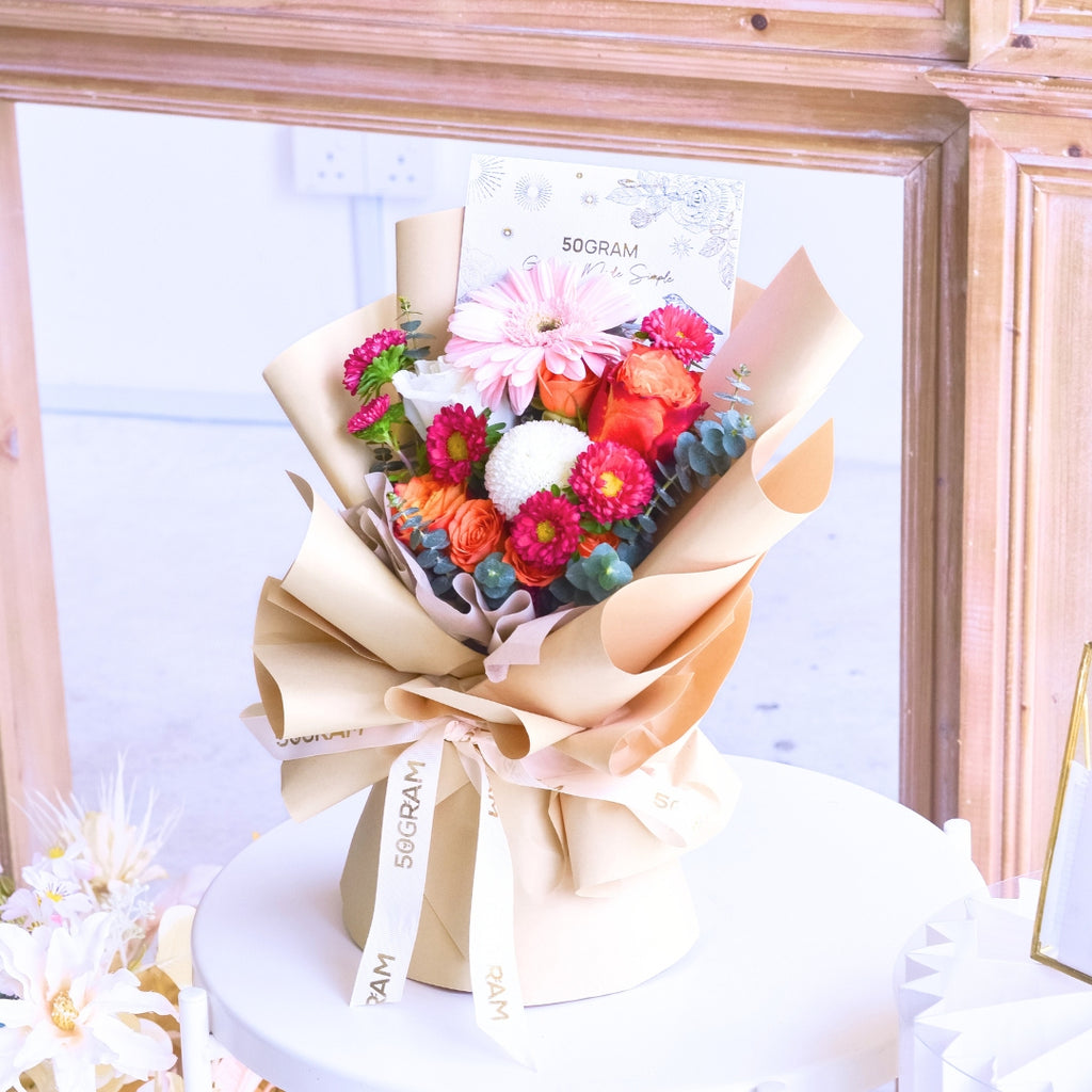Pink Glow Posy Pink Daisy Hand Bouquet image 6