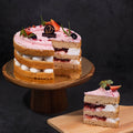 Strawberry Victoria Vegetarian Naked Cake - 6 inch (serve 10-20pax) image 0