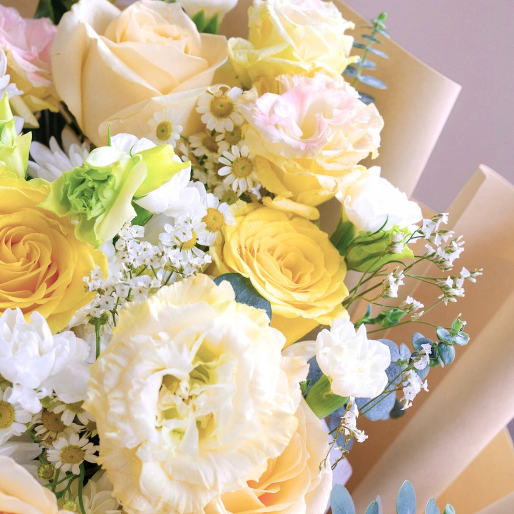 Yellow Serenade Yellow Rose Hand Bouquet image 15