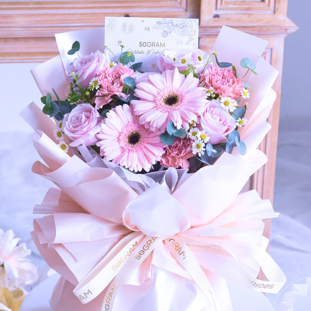 Forever Thankful Pink Daisy Hand Bouquet image 9