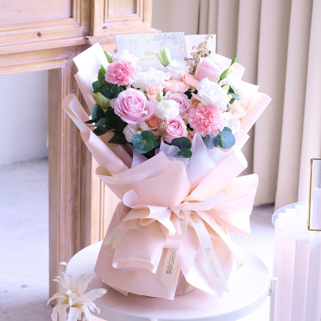 Amore Blossom Pink Rose Hand Bouquet image 4