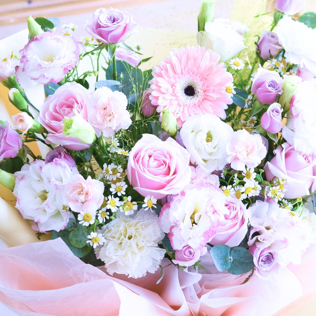 Velvet Nude Pink Roses Hand Bouquet image 16