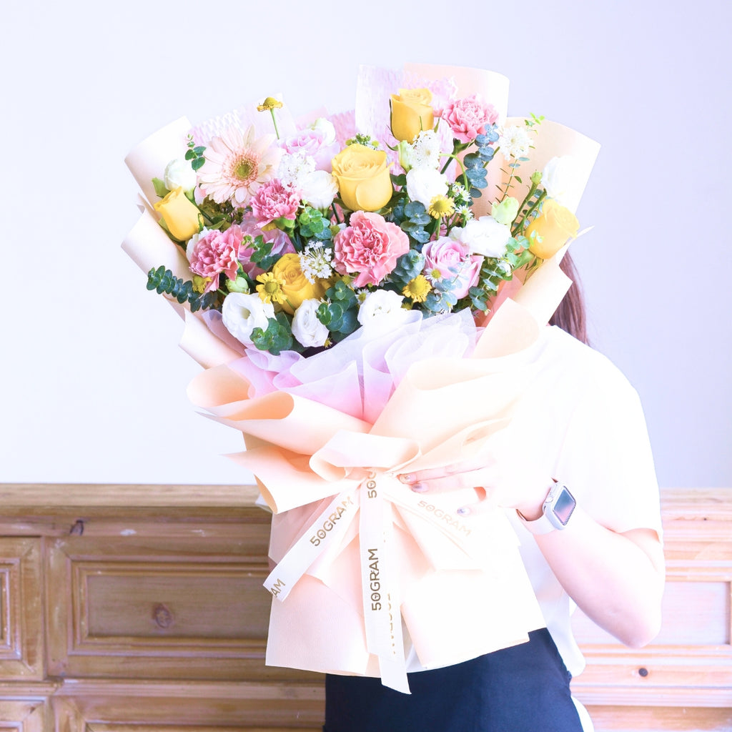 Buttercup Whimsy Yellow Roses Hand Bouquet image 17