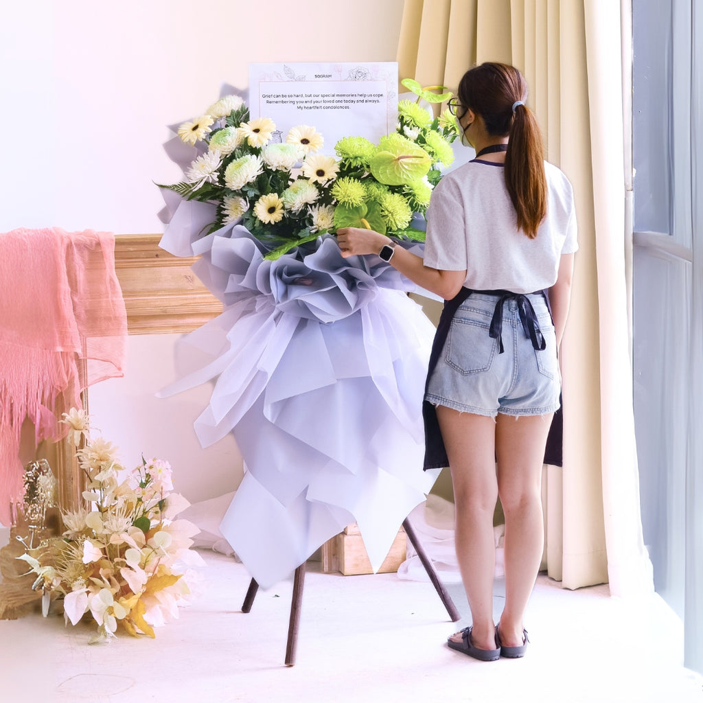 Whispering Grace | Condolences Flower Stand image 7