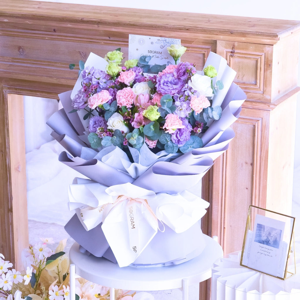 Heartfelt Gratitude Pink Carnation Hand Bouquet image 5