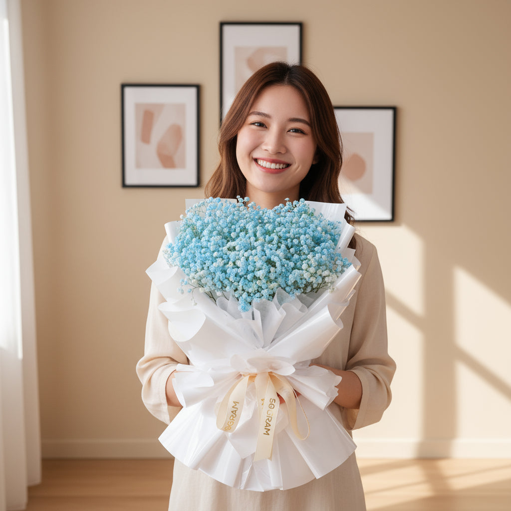 Baby Breeze Baby Breath Hand Bouquet image 2