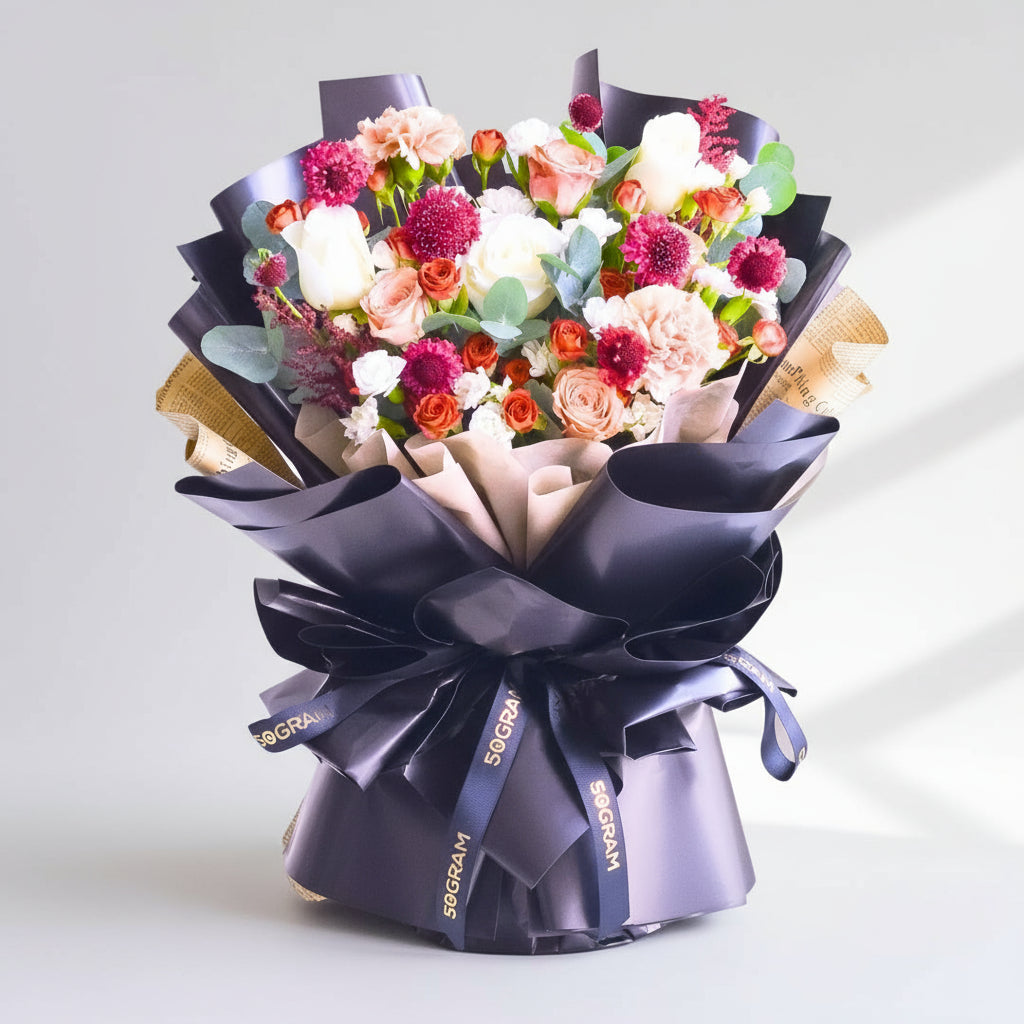 Russet Blooms Cappuccino Roses Hand Bouquet image 0