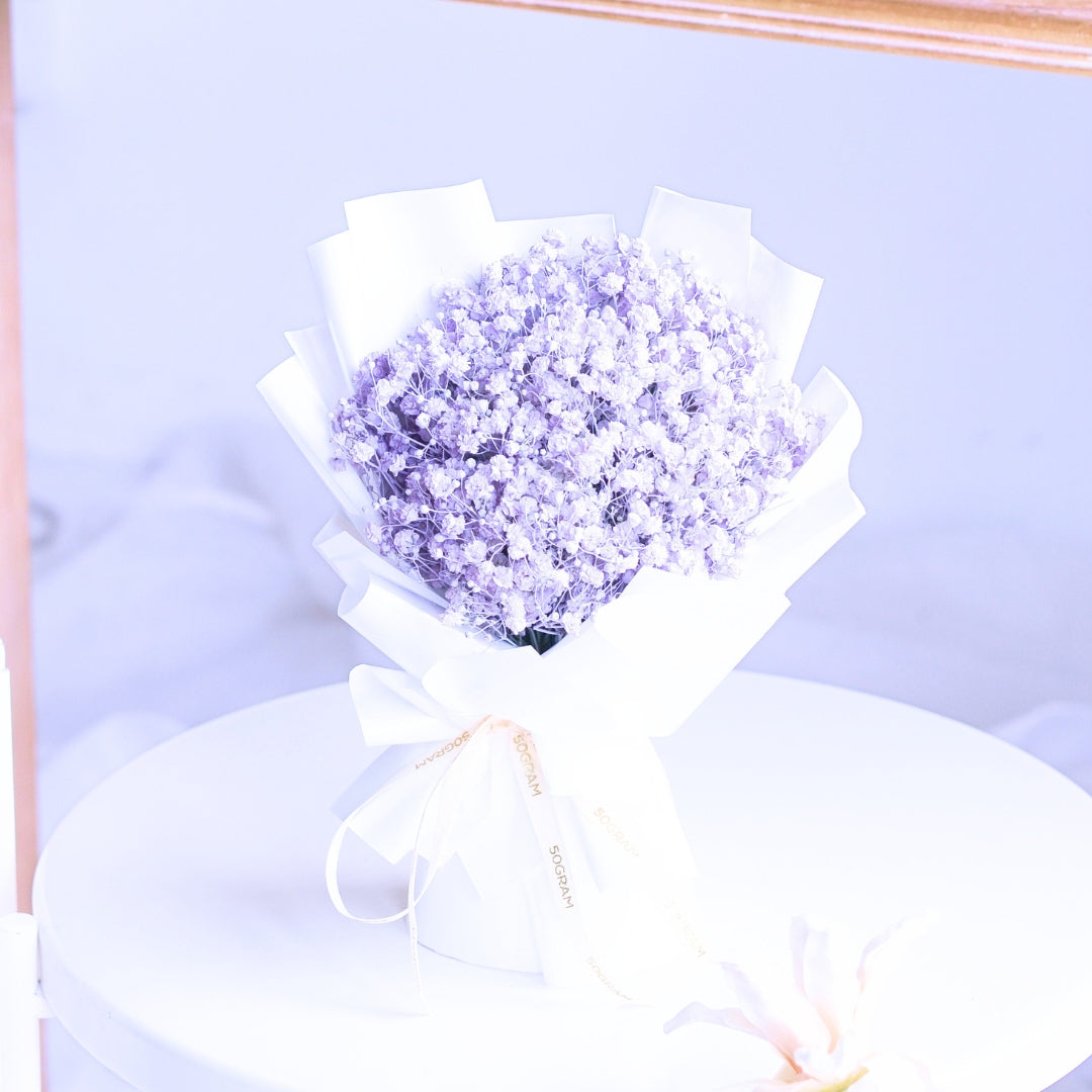 Baby Lavender Baby Breath Hand Bouquet image 14