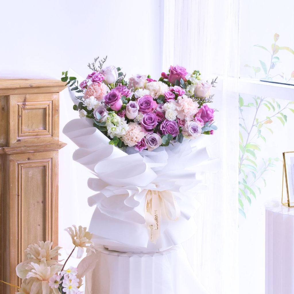Amethyst Dream Purple Roses Hand Bouquet image 5