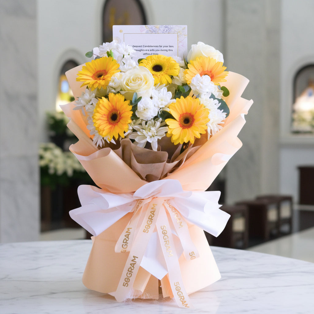 Dawn of Remembrance | Condolences Hand Bouquet image 2