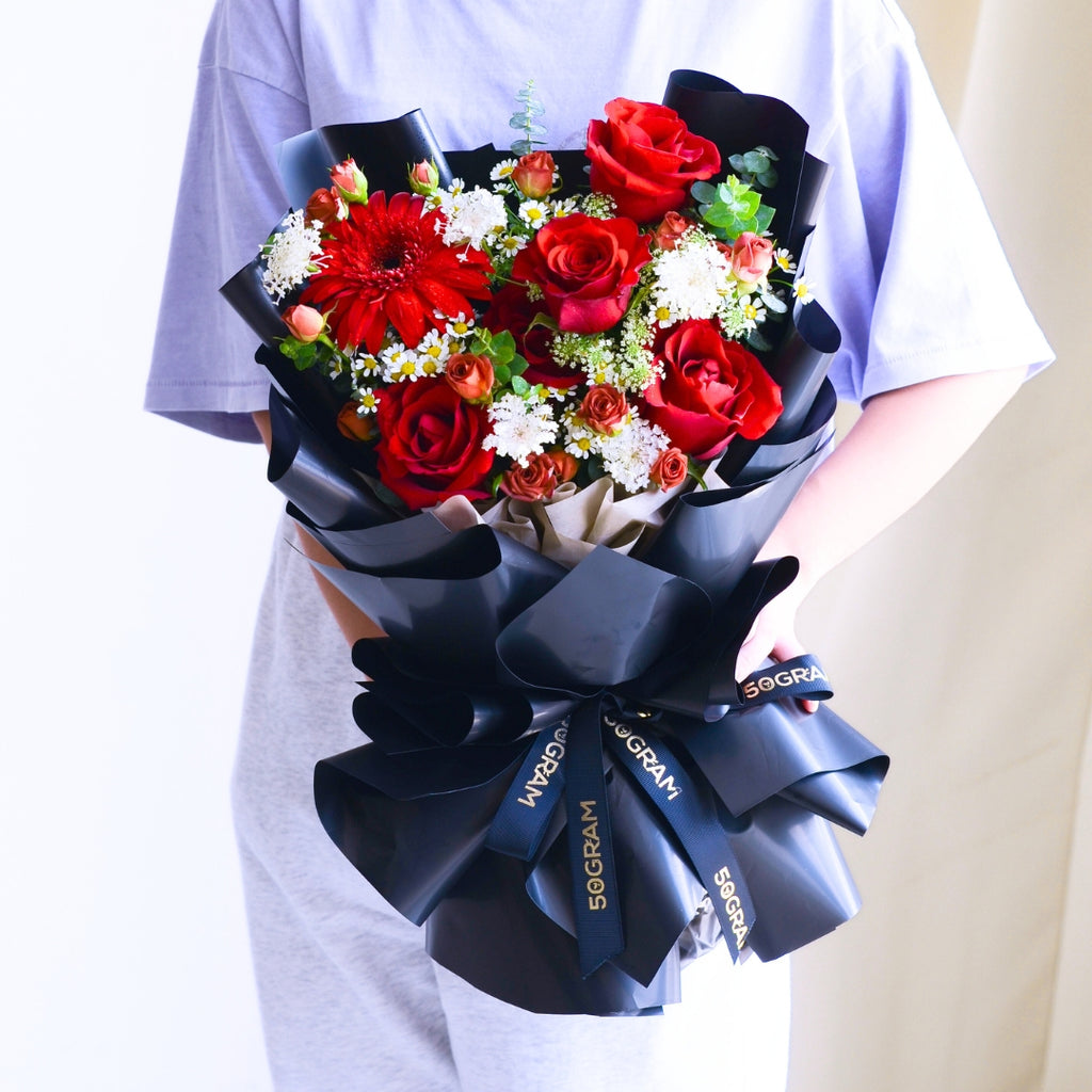 Firelight Love Qi Xi Hand Bouquet image 7