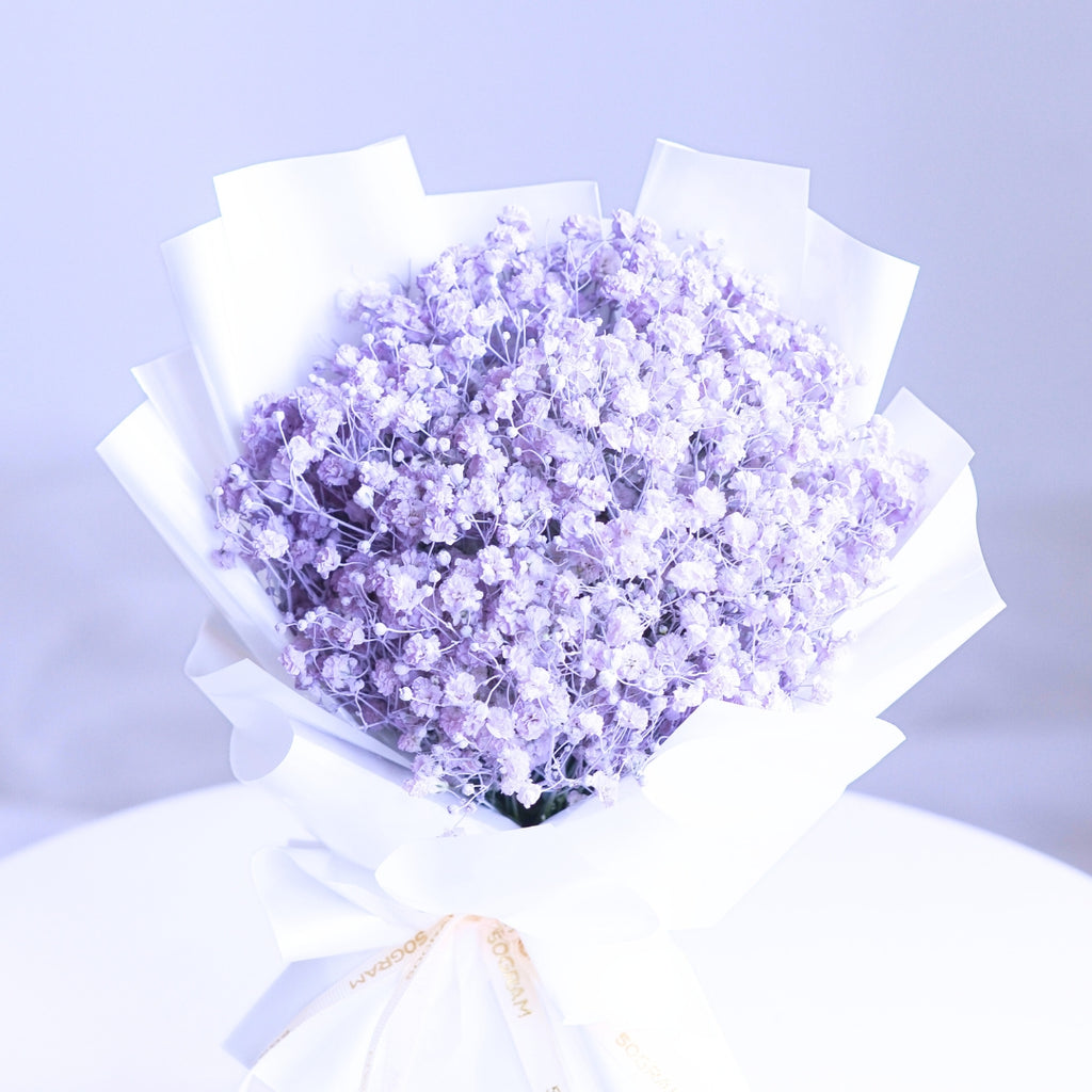 Baby Lavender Baby Breath Hand Bouquet image 15