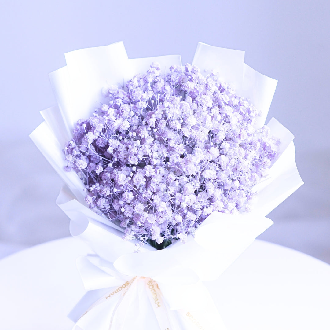 Baby Lavender Baby Breath Hand Bouquet image 15