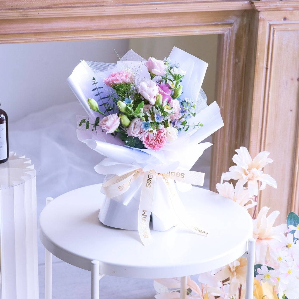Fairy Floss Purple Roses Hand Bouquet image 6