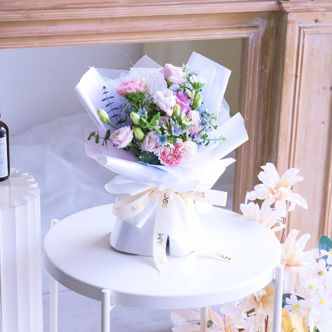 Fairy Floss Purple Roses Hand Bouquet image 6